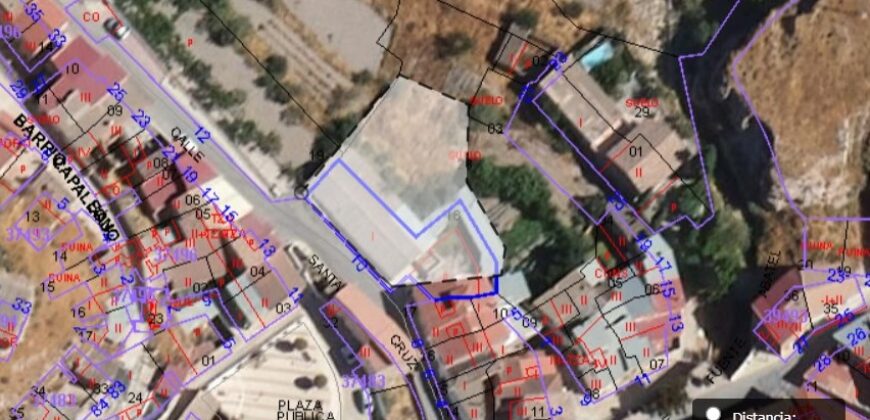 ZUJAR – Solar urbano con almacén y huerto